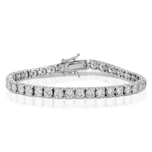 10.15 Ct. T.W. Classic Diamond Tennis Bracelet in 14k White Gold