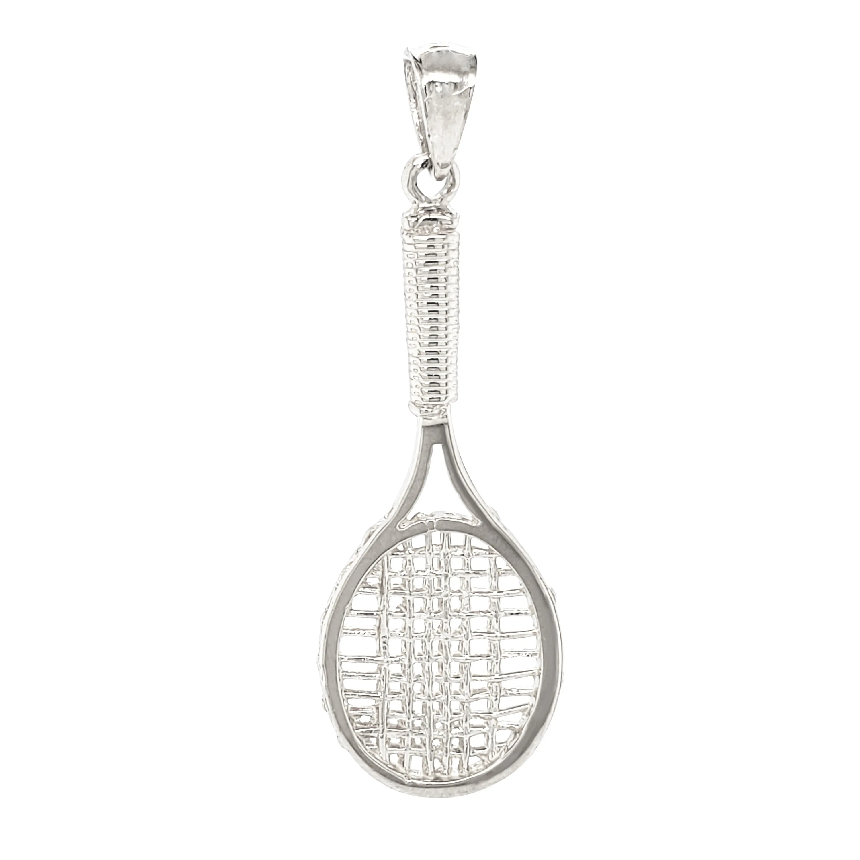 14k Yellow White or Rose Gold Tennis Racquet Tennis Racket Sports Charm Pendant 3.6 grams