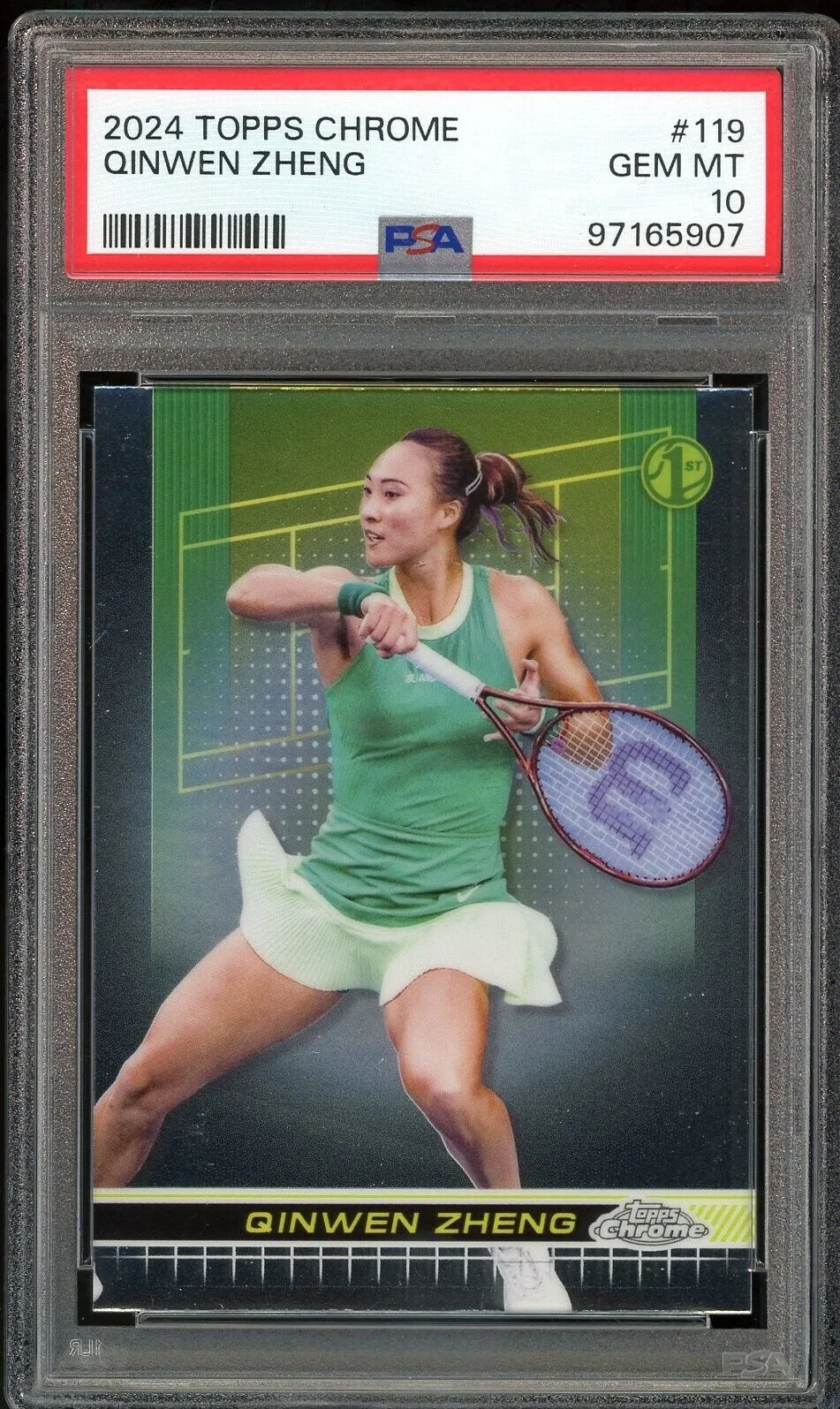 2024 Topps Chrome Tennis #119 Qinwen Zheng RC Rookie PSA 10 GEM MINT