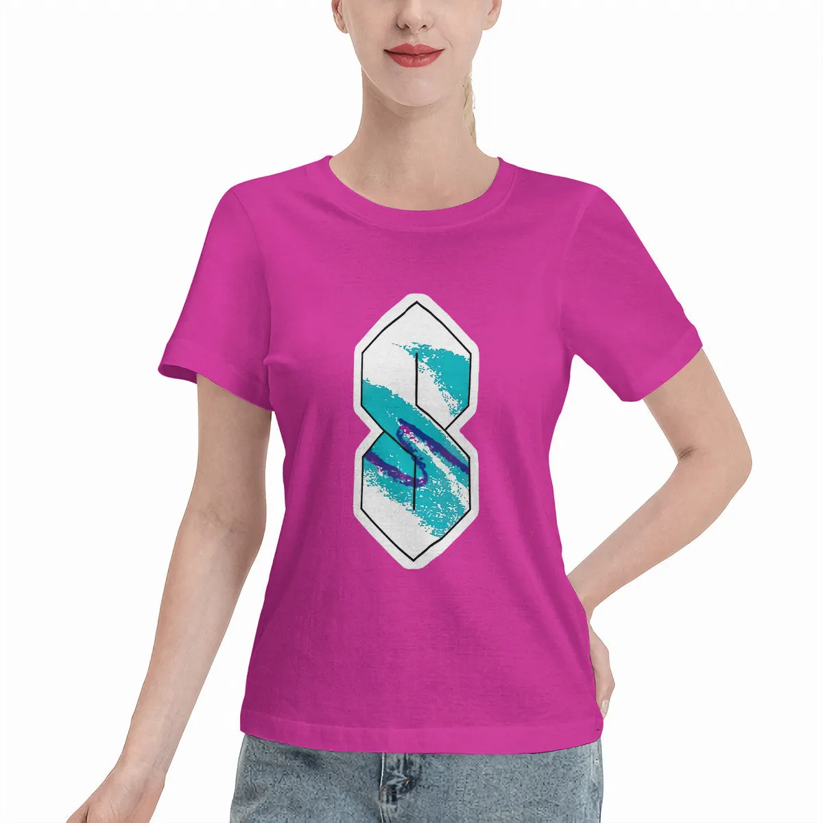90s Paper Cup Pattern Graffiti Cool S Women's T-Shirt