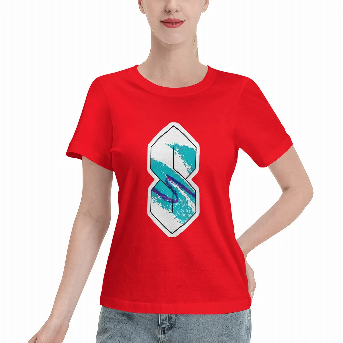 90s Paper Cup Pattern Graffiti Cool S Women's T-Shirt