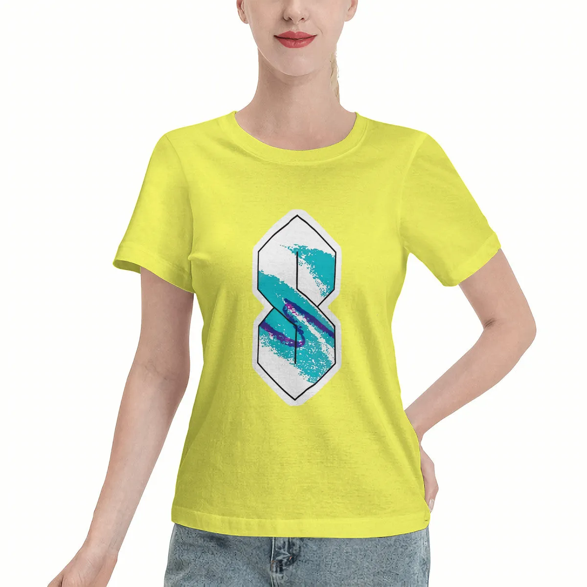 90s Paper Cup Pattern Graffiti Cool S Women's T-Shirt