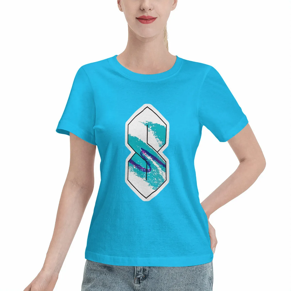 90s Paper Cup Pattern Graffiti Cool S Women's T-Shirt