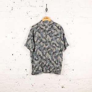 90s Silk Pattern Shirt - Grey - L