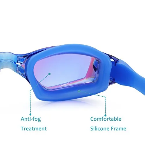 Aegend Swim Goggles, Swimming Goggles No Leaking Anti Fog UV Protection Triathlon Swim Goggles with Free Protection Case for Adult Men Women Youth Kids Child, 9 choices
