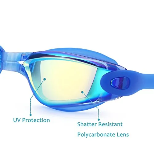 Aegend Swim Goggles, Swimming Goggles No Leaking Anti Fog UV Protection Triathlon Swim Goggles with Free Protection Case for Adult Men Women Youth Kids Child, 9 choices