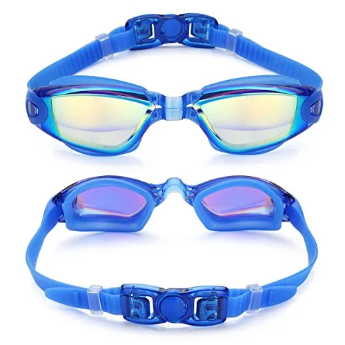 Aegend Swim Goggles, Swimming Goggles No Leaking Anti Fog UV Protection Triathlon Swim Goggles with Free Protection Case for Adult Men Women Youth Kids Child, 9 choices
