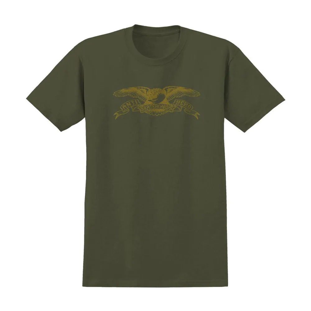 Anti Hero 'Basic Eagle' T-Shirt (Military Green / Bronze)