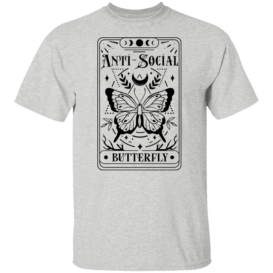 Anti Social Butterfly Tarot Card T-Shirt