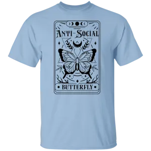 Anti Social Butterfly Tarot Card T-Shirt