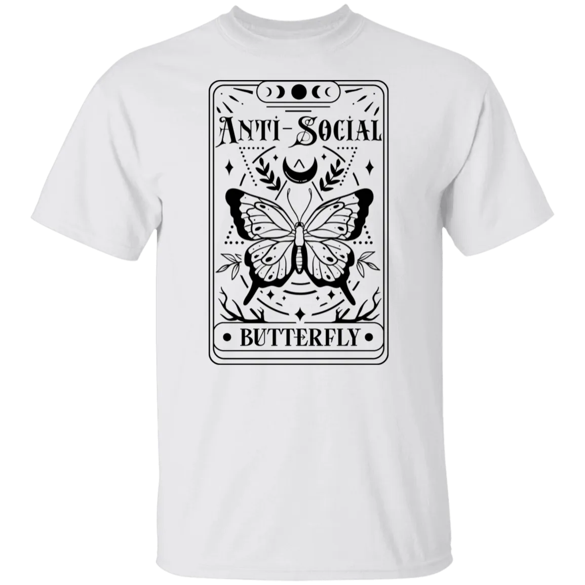 Anti Social Butterfly Tarot Card T-Shirt