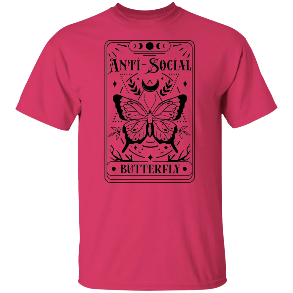 Anti Social Butterfly Tarot Card T-Shirt