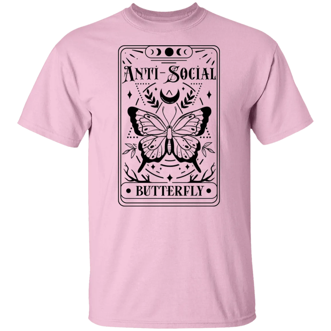 Anti Social Butterfly Tarot Card T-Shirt