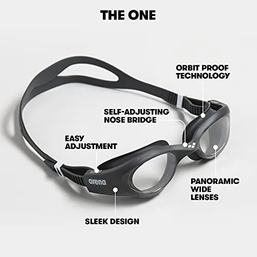 arena The One Swim Goggle, Smoke/Deep Green/Black
