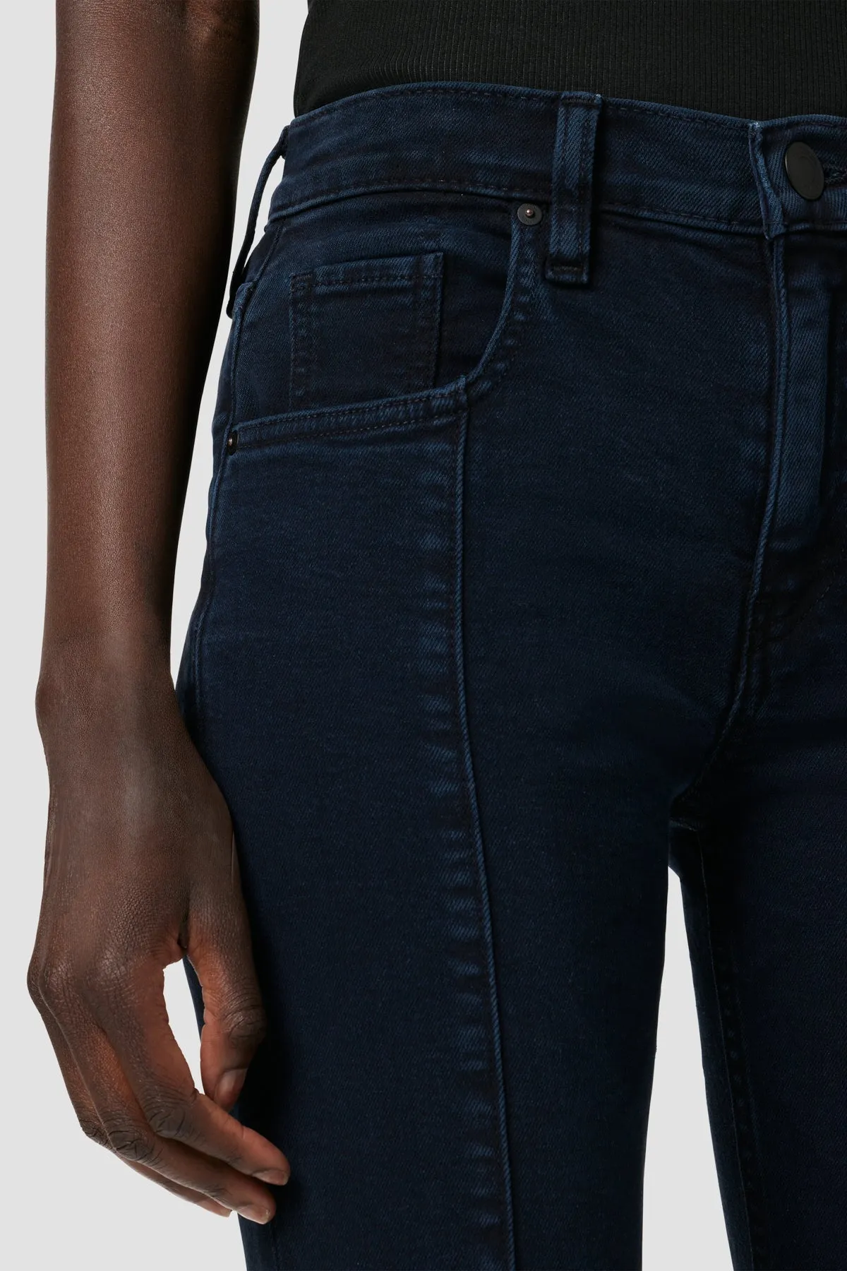 Barbara High-Rise Baby Bootcut Petite Jean w/ Slit Hem