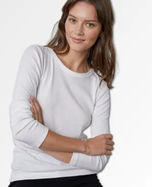Bayler Long Sleeve Fitted Tee White