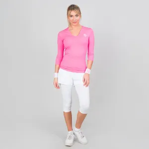 Bidi Badu arianna Tech V-Neck long sleeves Women 3/4 Sleeves - Pink