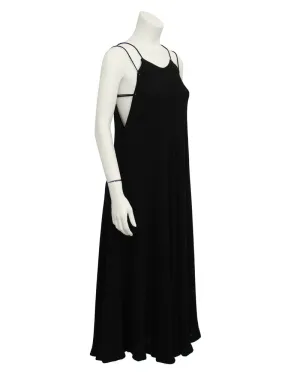 Black Double Strap Evening Dress