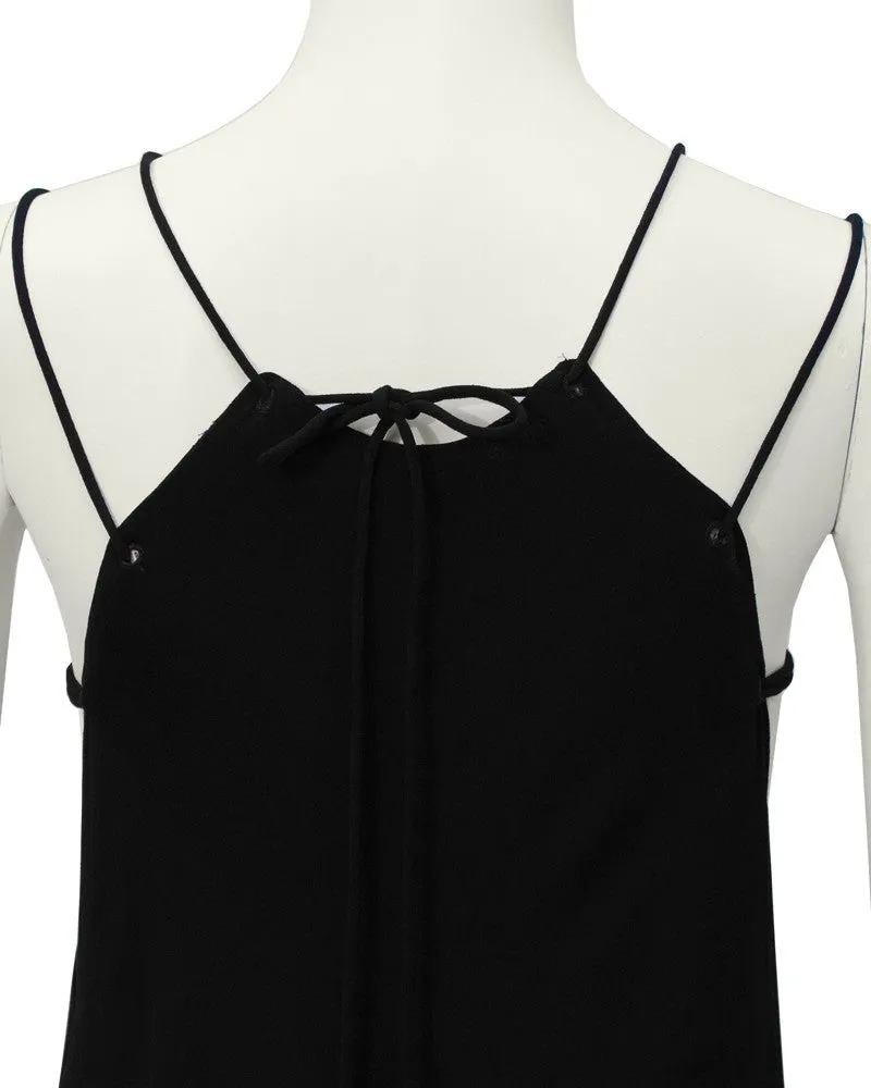 Black Double Strap Evening Dress