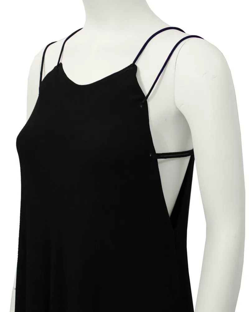Black Double Strap Evening Dress