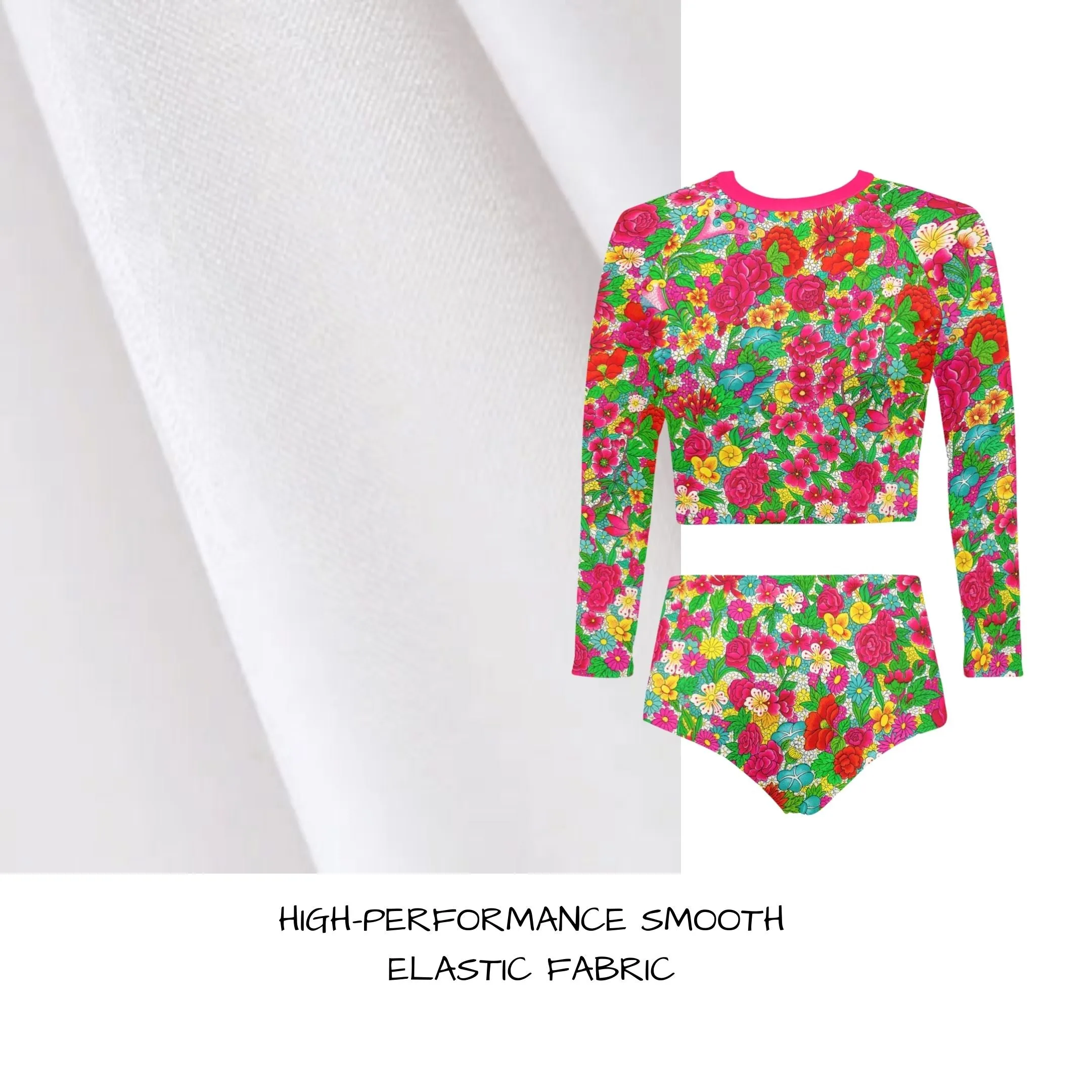 Bloom Boom Long Sleeve Swim Set