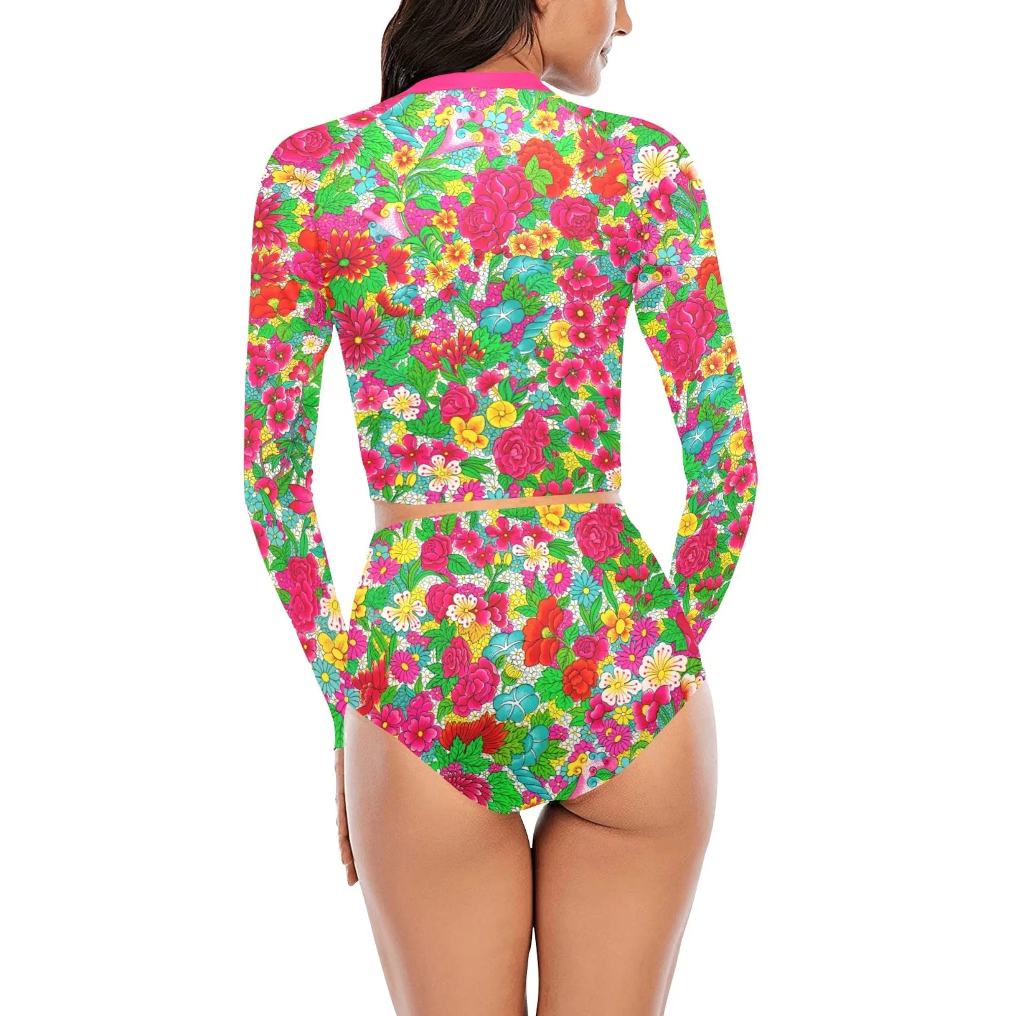 Bloom Boom Long Sleeve Swim Set
