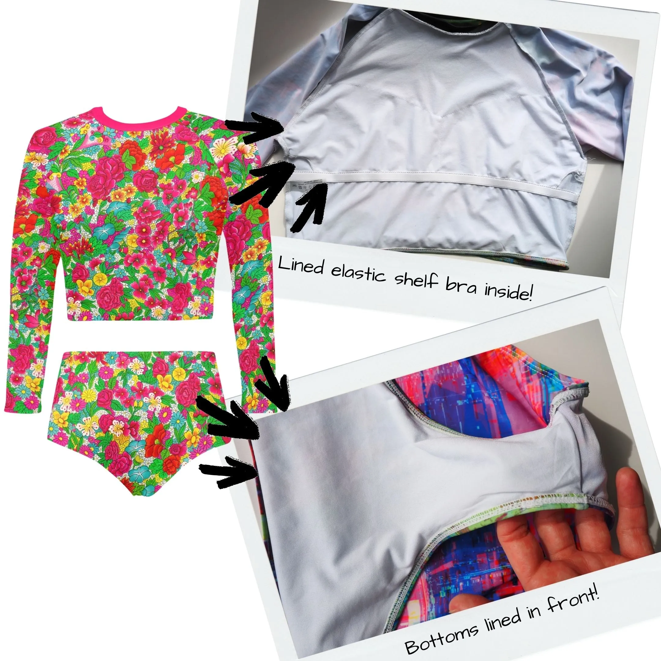Bloom Boom Long Sleeve Swim Set