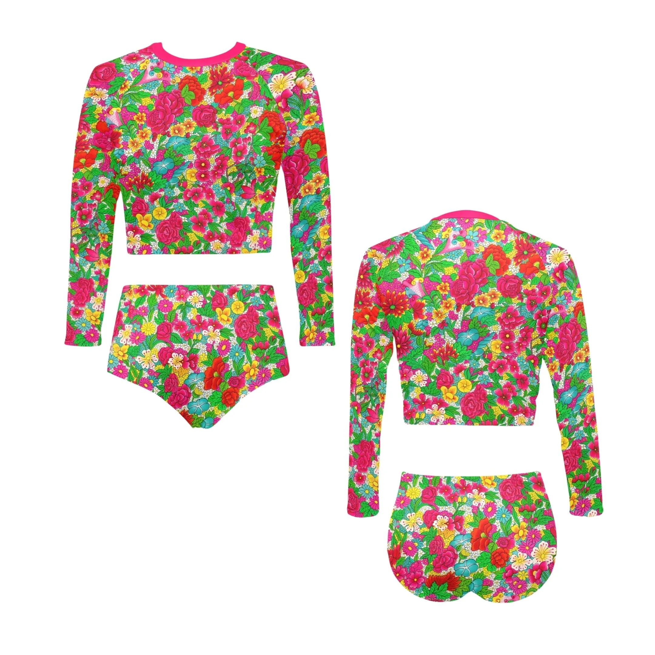 Bloom Boom Long Sleeve Swim Set