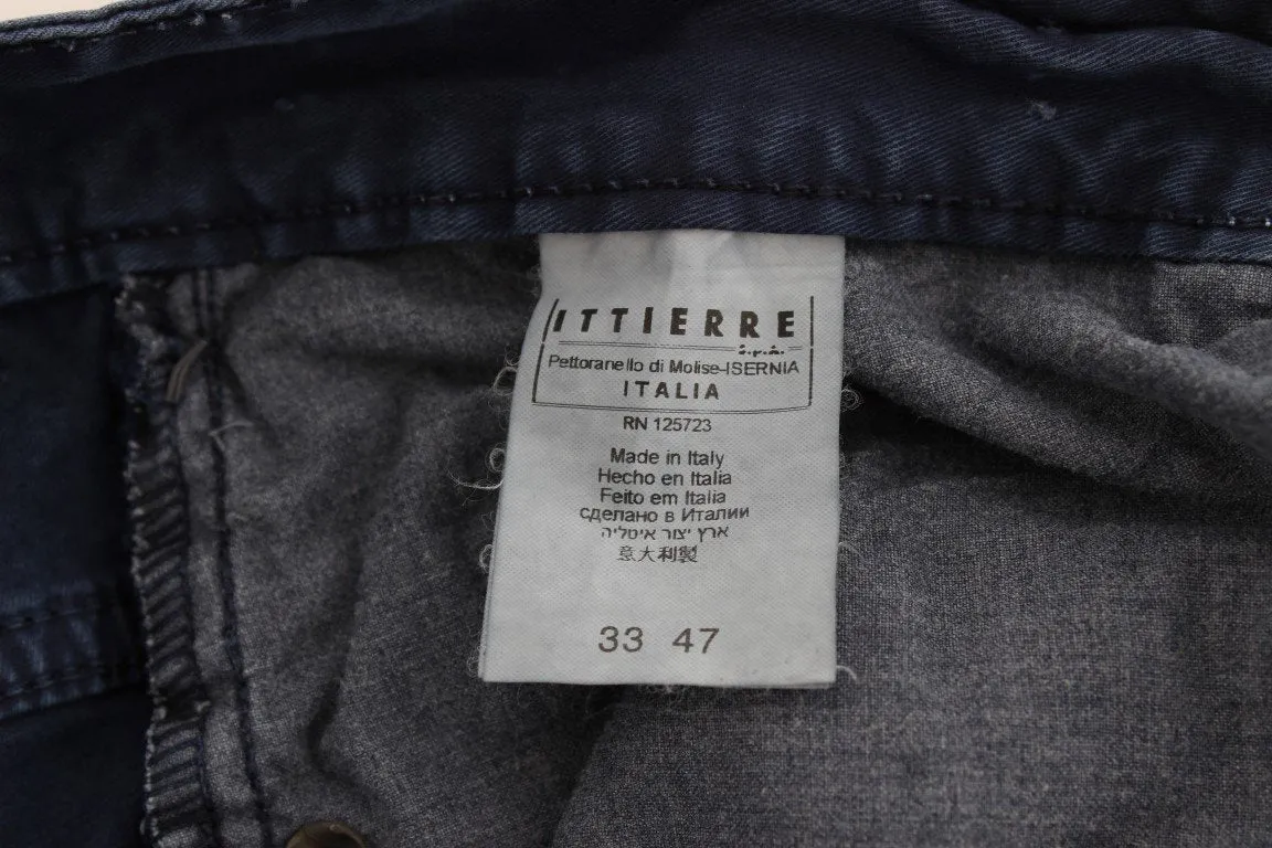Blue Cotton Blend Denim Jeans