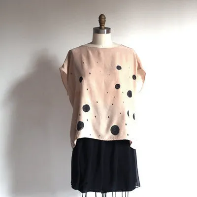BLUSH.  natural dye silk blouse
