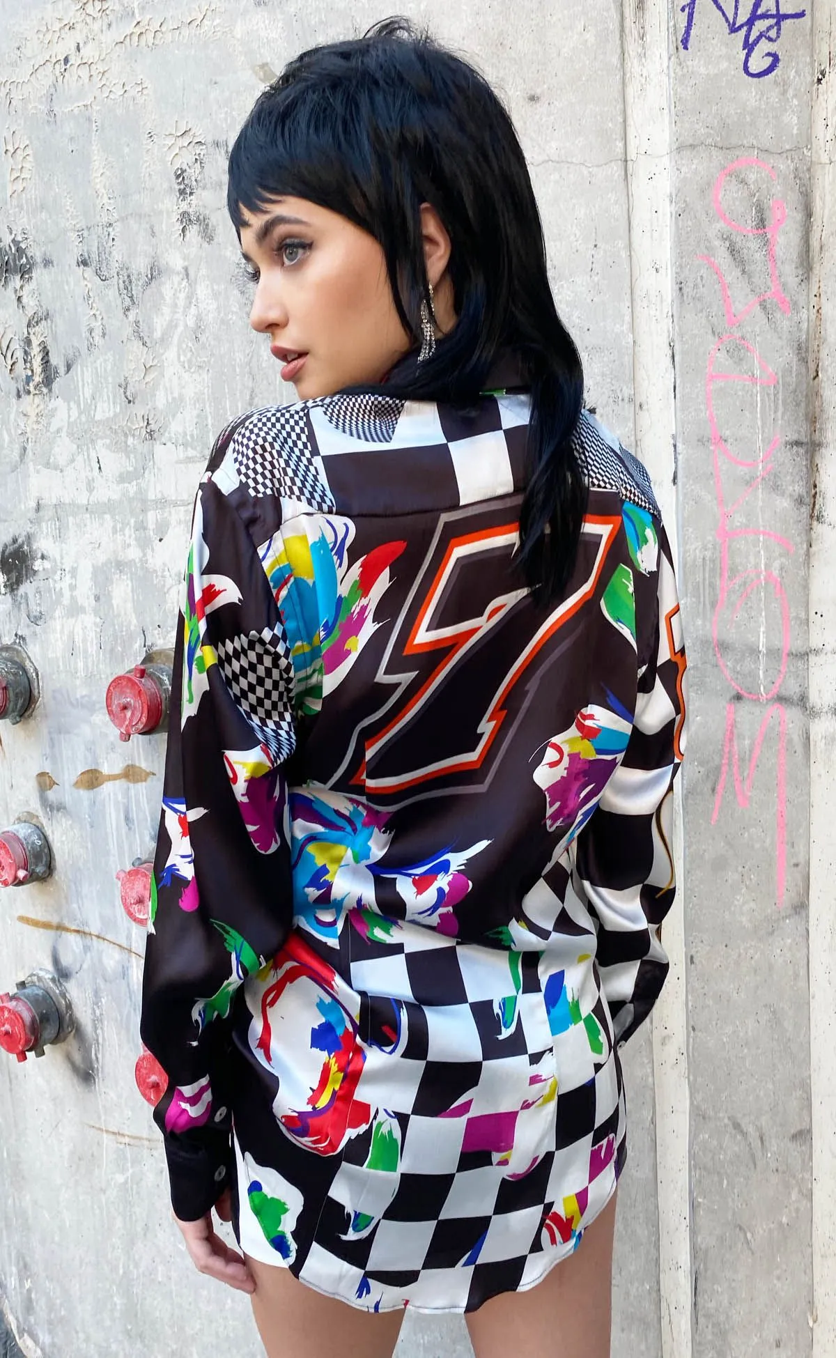 BruceGlen Vroom Checked Silk Shirt (The Bomb Fashion Show)