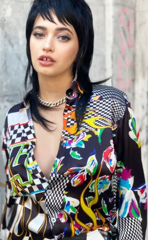 BruceGlen Vroom Checked Silk Shirt (The Bomb Fashion Show)