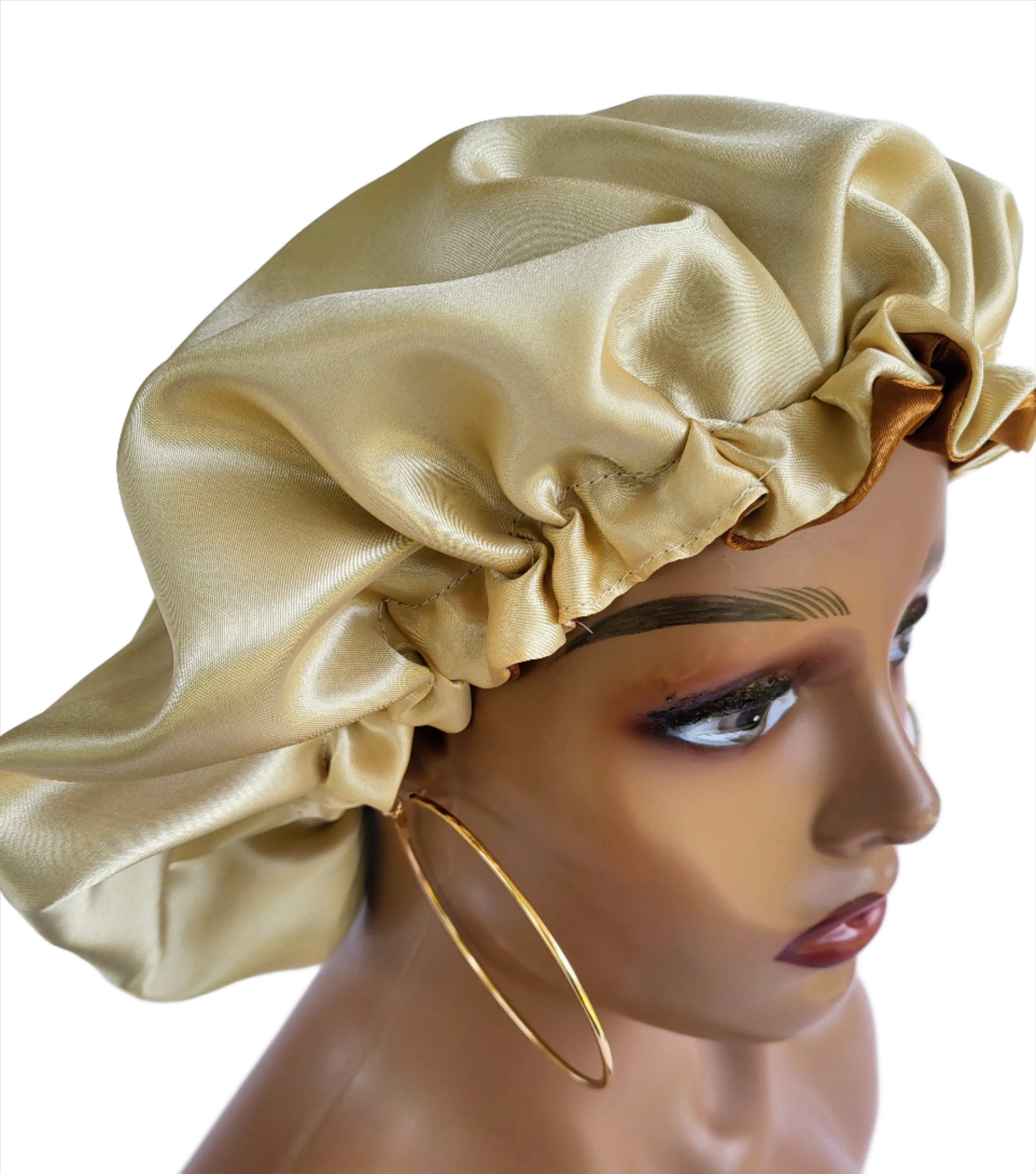 CARAMEL COFFEE Reversible Sleeping Satin Hair Bonnet