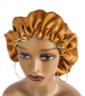 CARAMEL COFFEE Reversible Sleeping Satin Hair Bonnet