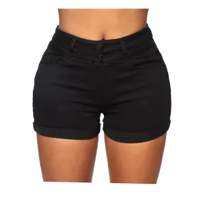 Casual Women's Fit Slim High Waist Stretchy Denim Shorts