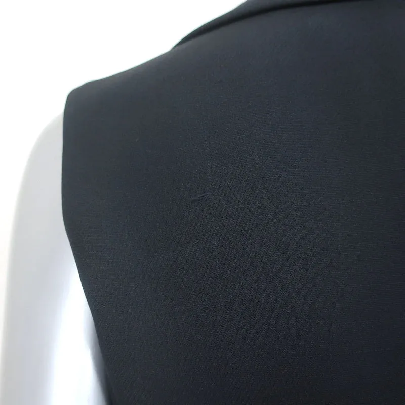 Christian Dior Vest Black Wool-Silk Size US 8 Sleeveless Jacket