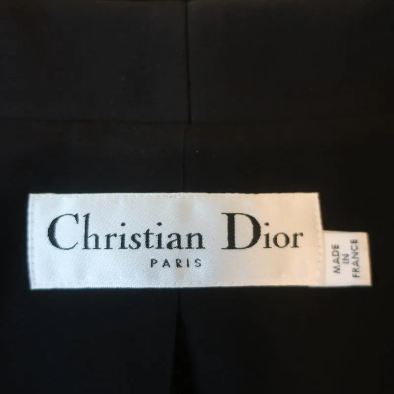 Christian Dior Vest Black Wool-Silk Size US 8 Sleeveless Jacket