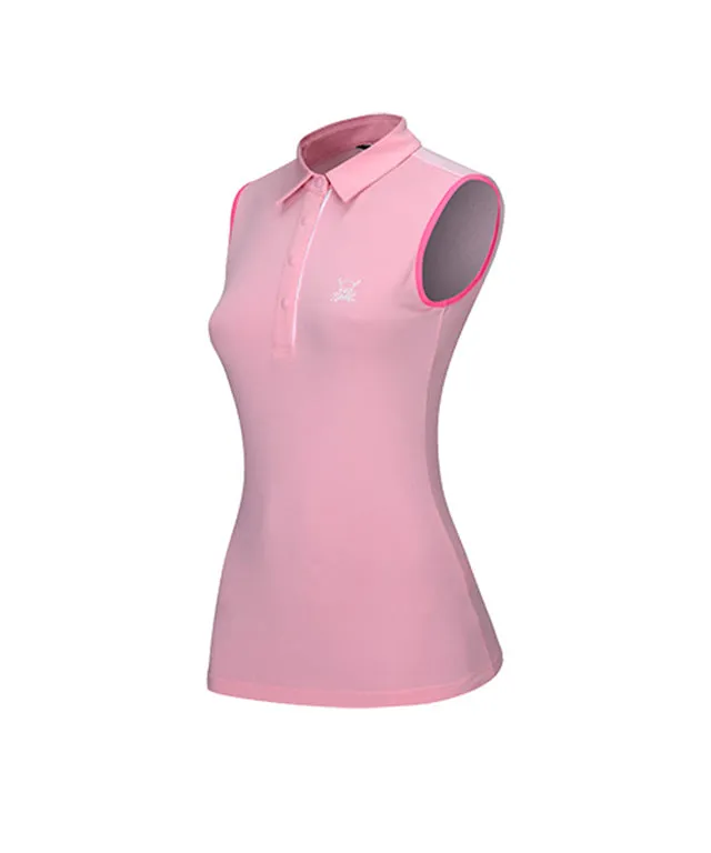 CHUCUCHU Women's Back Mesh Point Top - Pink