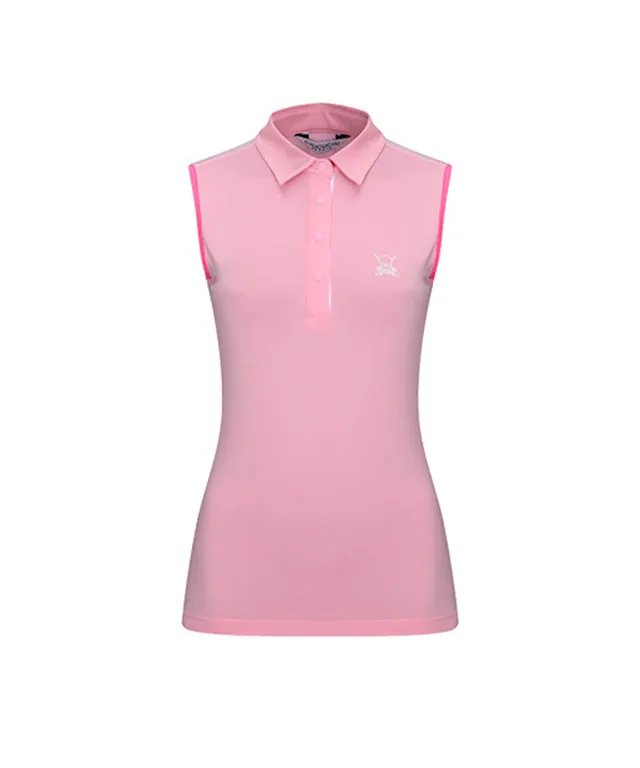 CHUCUCHU Women's Back Mesh Point Top - Pink