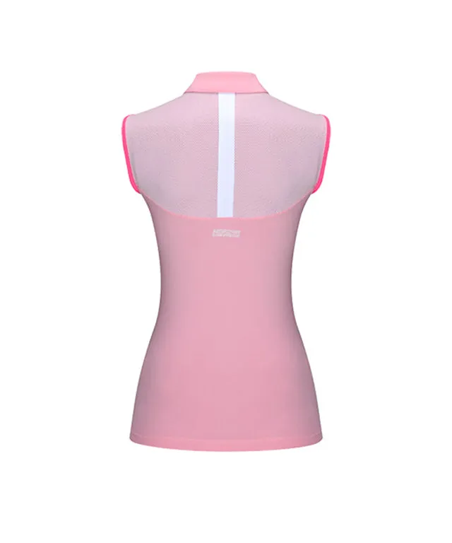CHUCUCHU Women's Back Mesh Point Top - Pink