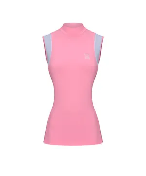 CHUCUCHU Women's Mesh Dual Point Top - Pink
