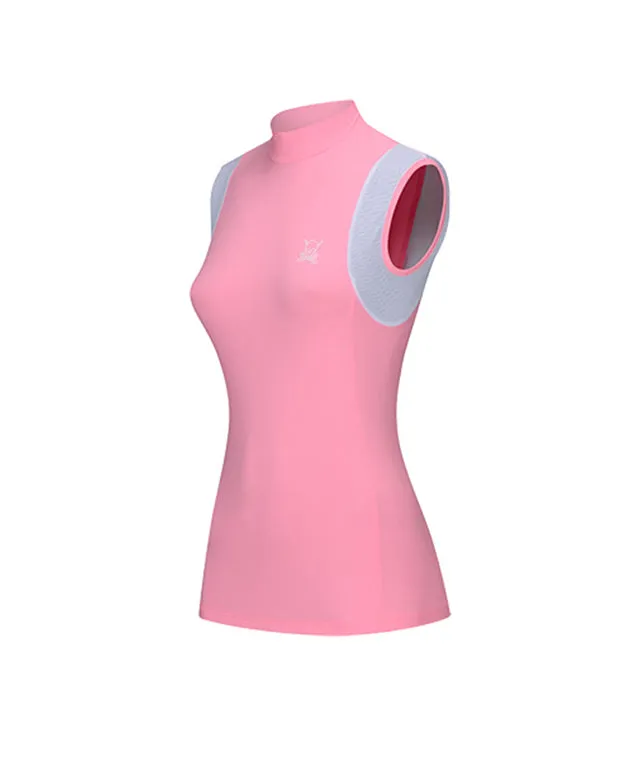 CHUCUCHU Women's Mesh Dual Point Top - Pink