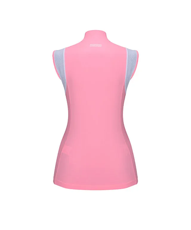 CHUCUCHU Women's Mesh Dual Point Top - Pink
