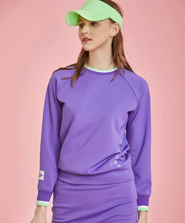 CHUCUCHU Women's Spring Jersey Crew Neck - VIOLET