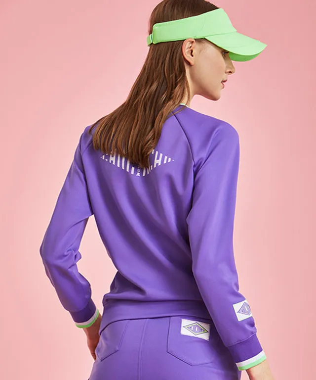 CHUCUCHU Women's Spring Jersey Crew Neck - VIOLET