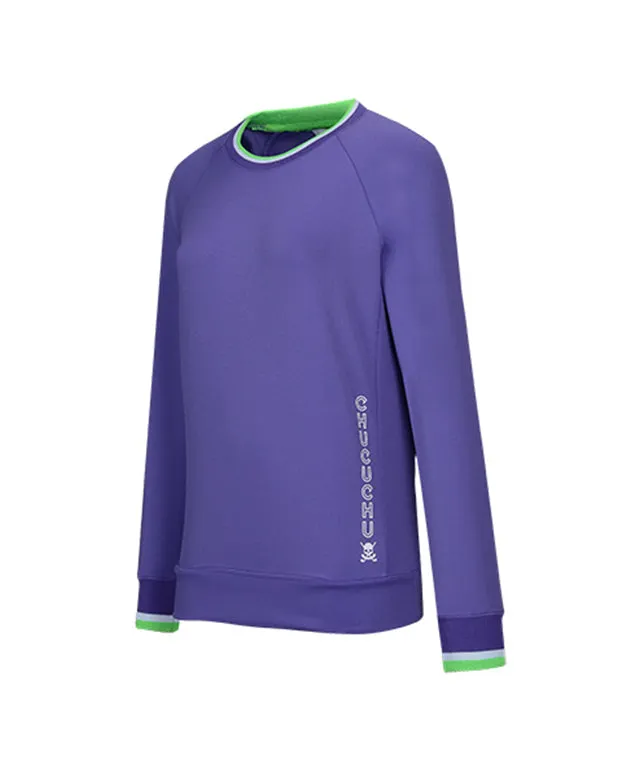 CHUCUCHU Women's Spring Jersey Crew Neck - VIOLET