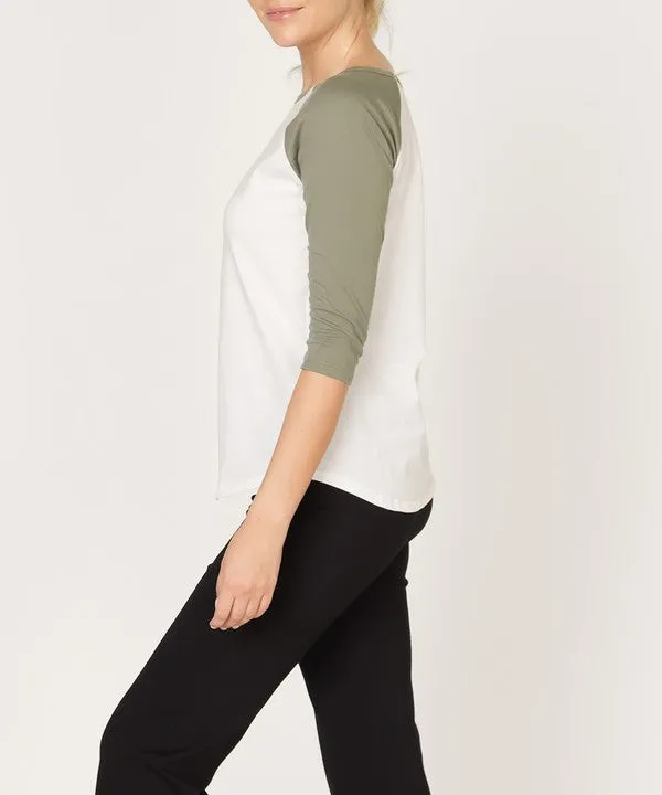 Classic Cotton Jersey Raglan Top
