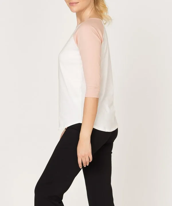 Classic Cotton Jersey Raglan Top