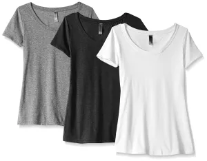Clementine Women's Tri-Blend Scoop Neck Tee (Pack of 3)