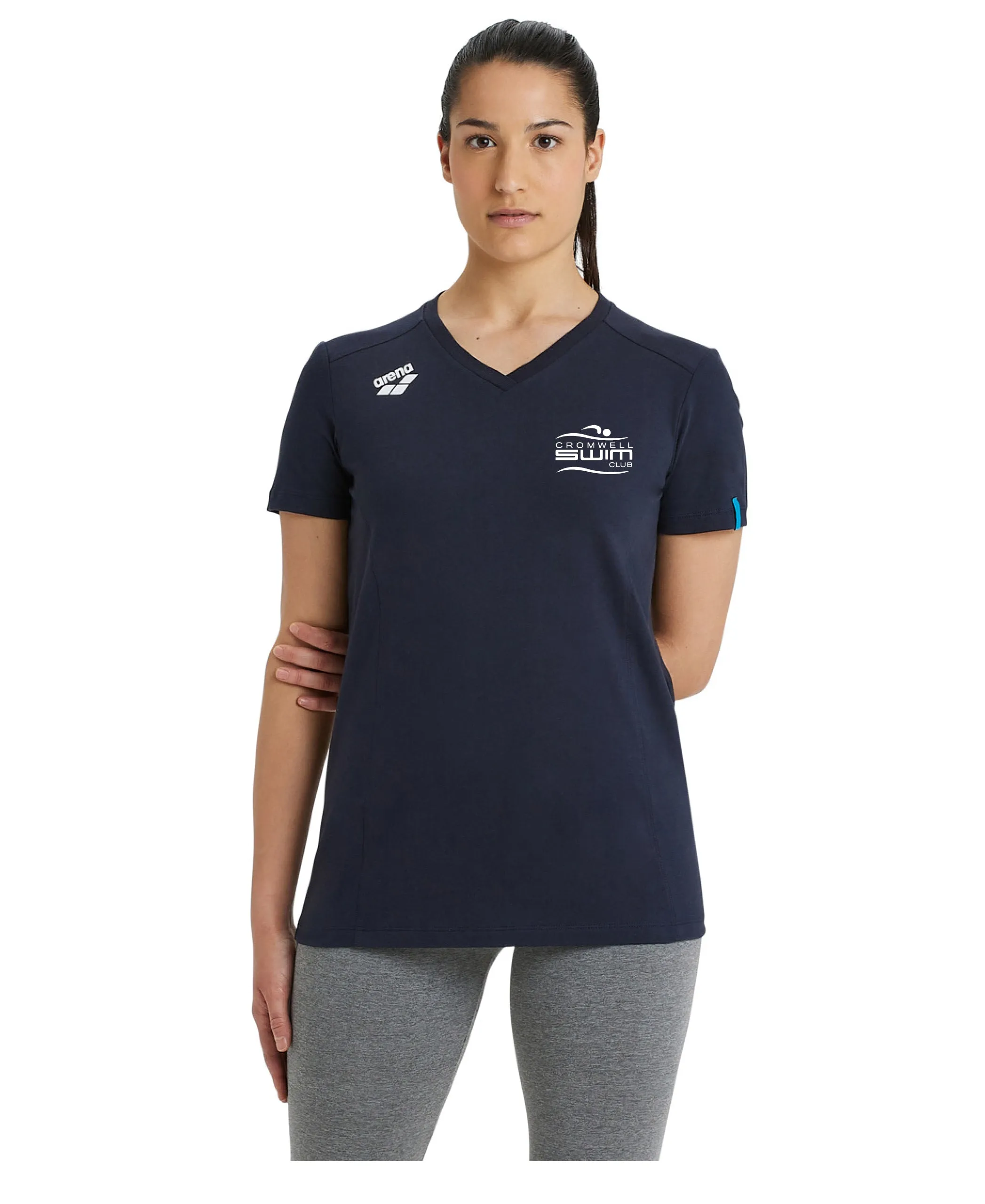 Cromwell Women's Panel T-Shirt - Navy